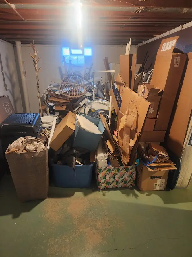 Roll-off dumpster container at job site for 2 Yard Dumpster Rental in Manheim